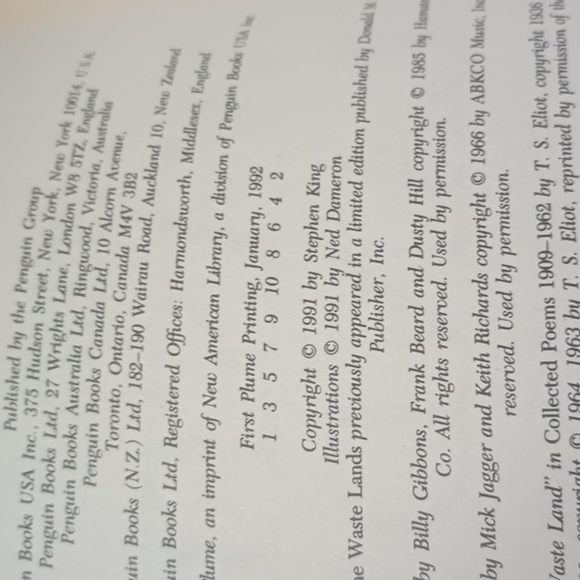 Vintage Stephen King' The Waste Lands *book 3 of the dark tower series* - Picture 3 of 3